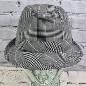Vintage Lids Y2K Fedora Hat Unisex Size S/M Cotton Plaid Hat‎